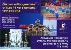 Открыт набор девочек в спортивную секцию ЧИР-СПОРТА
